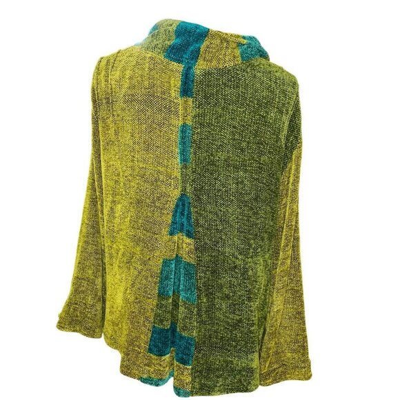 Anne And Bill Howson Vintage Womens Sweater Size Large Green Hand Knit Chenille - Picture 4 of 9